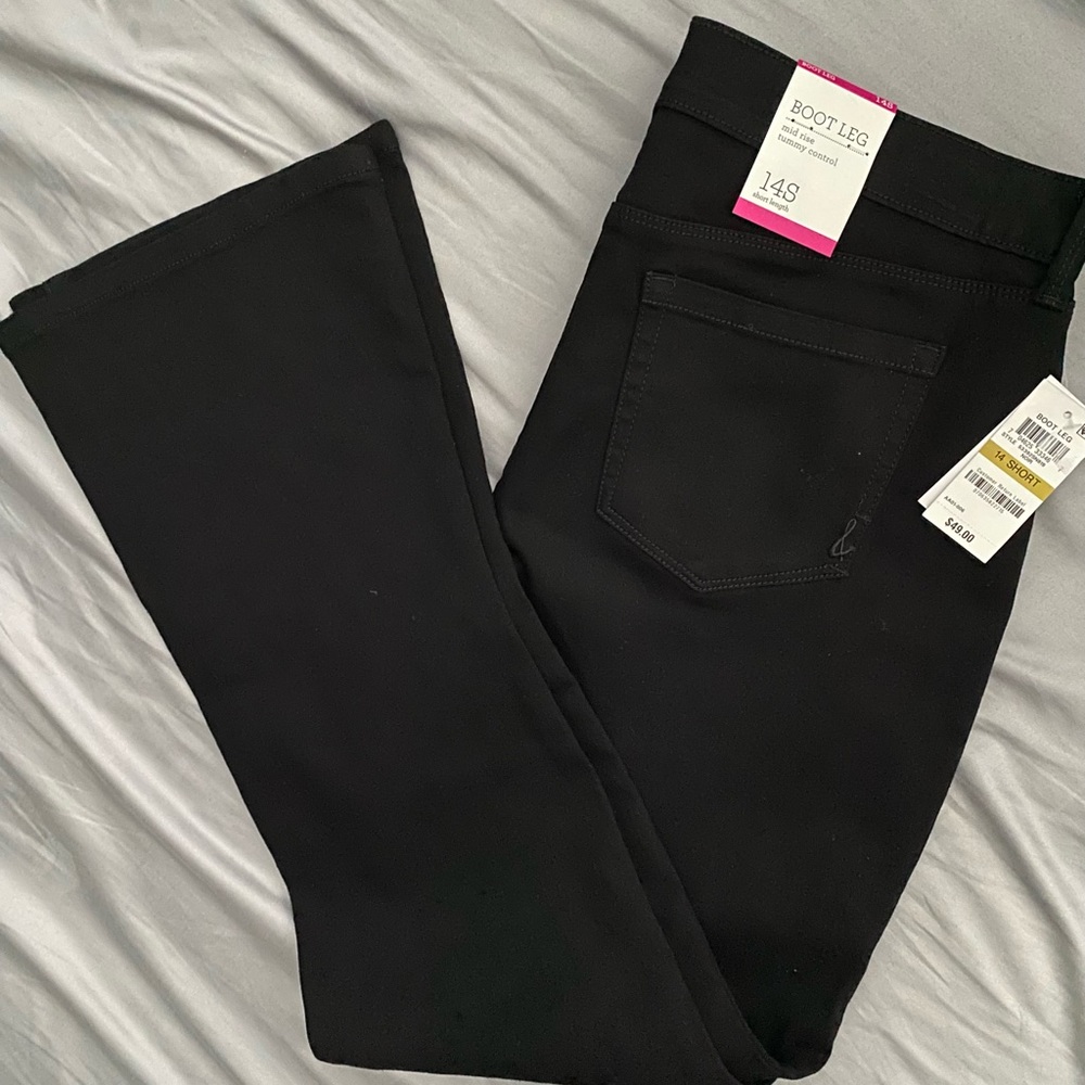 Style & Co. boot leg black jeans plus size 14